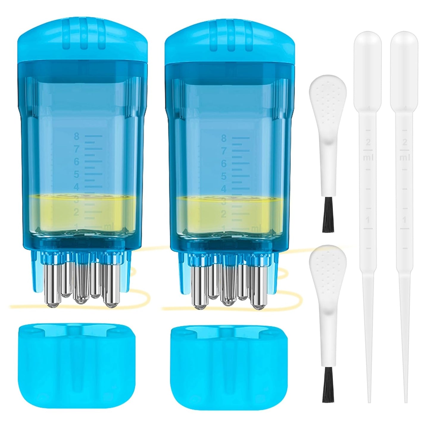 Minoxidil Applicator Set - 2 PCS Scalp Comb with Cleaning Brush & Dropper | Hair Growth Tool
