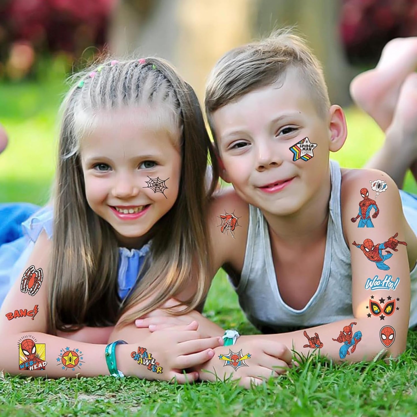 Spiderman Temporary Tattoos - 10 Sheets of Fun Kids' Party Favors | Cute Cartoon Stickers for Birthdays & Rewards