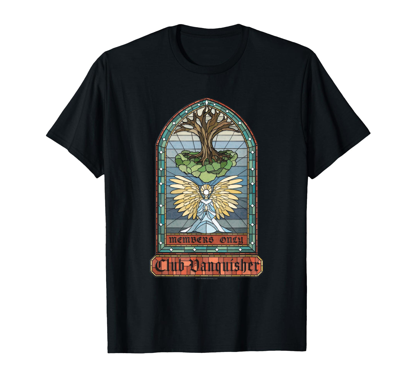 DCC Club Vanquisher Stained Glass Window Book Series T-Shirt