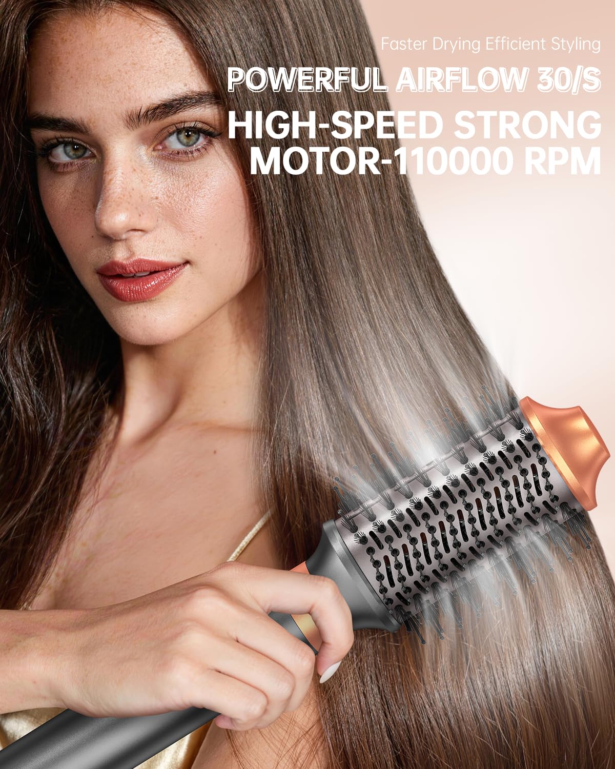 Hair Dryer Brush Air Styler - 7-in-1 Ionic Multi-Styling Tool | Fast Blow Drying, Auto Wrap Curlers, Frizz-Free Volumizer