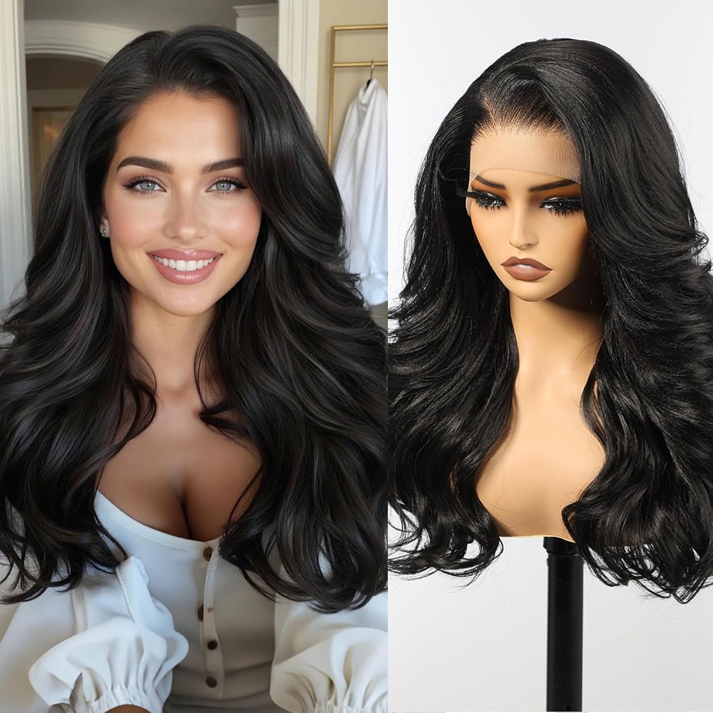 HAIRCUBE 13X4 HD Ombre Blonde Synthetic Lace Front Wig - Glueless Curly Design for Natural-Looking Hair