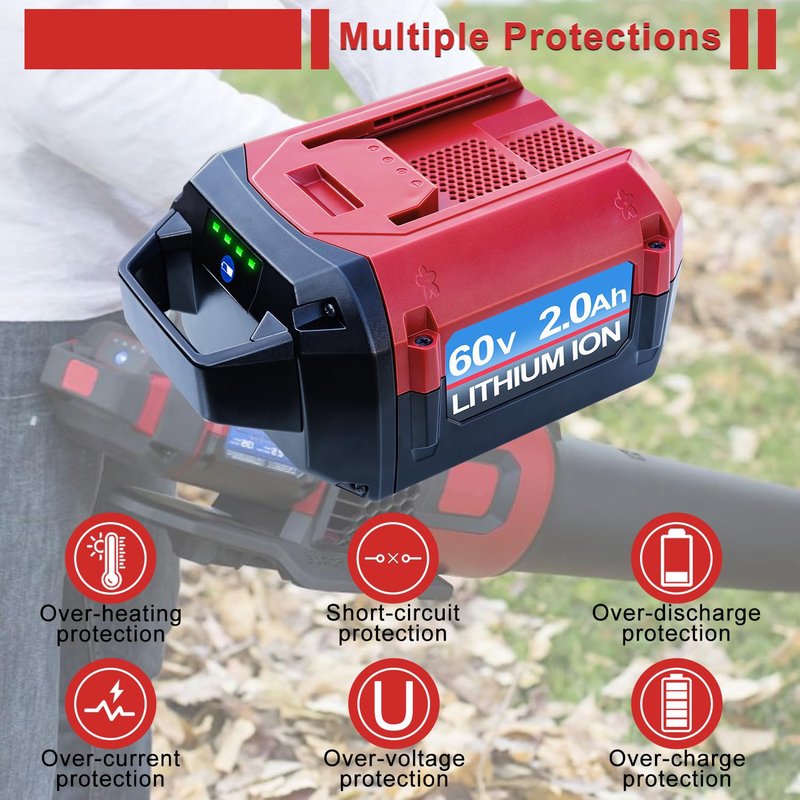DTK Battery Replacement for Toro 60V Battery 2000mAh L324 L135 L108 Compatible with Toro 60 Volt Power Tool
