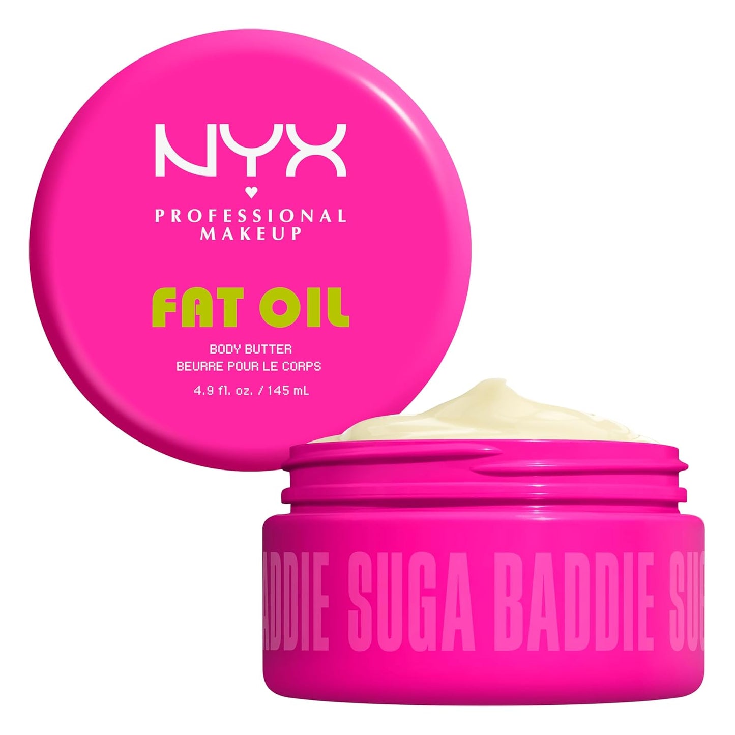 NYX Fat Oil Body Butter - Caramelt Mami, Whipped Vegan Body Cream with Avocado Oil & Shea Butter for 24 HR Hydration | Fast Absorbing, Caramel Scent