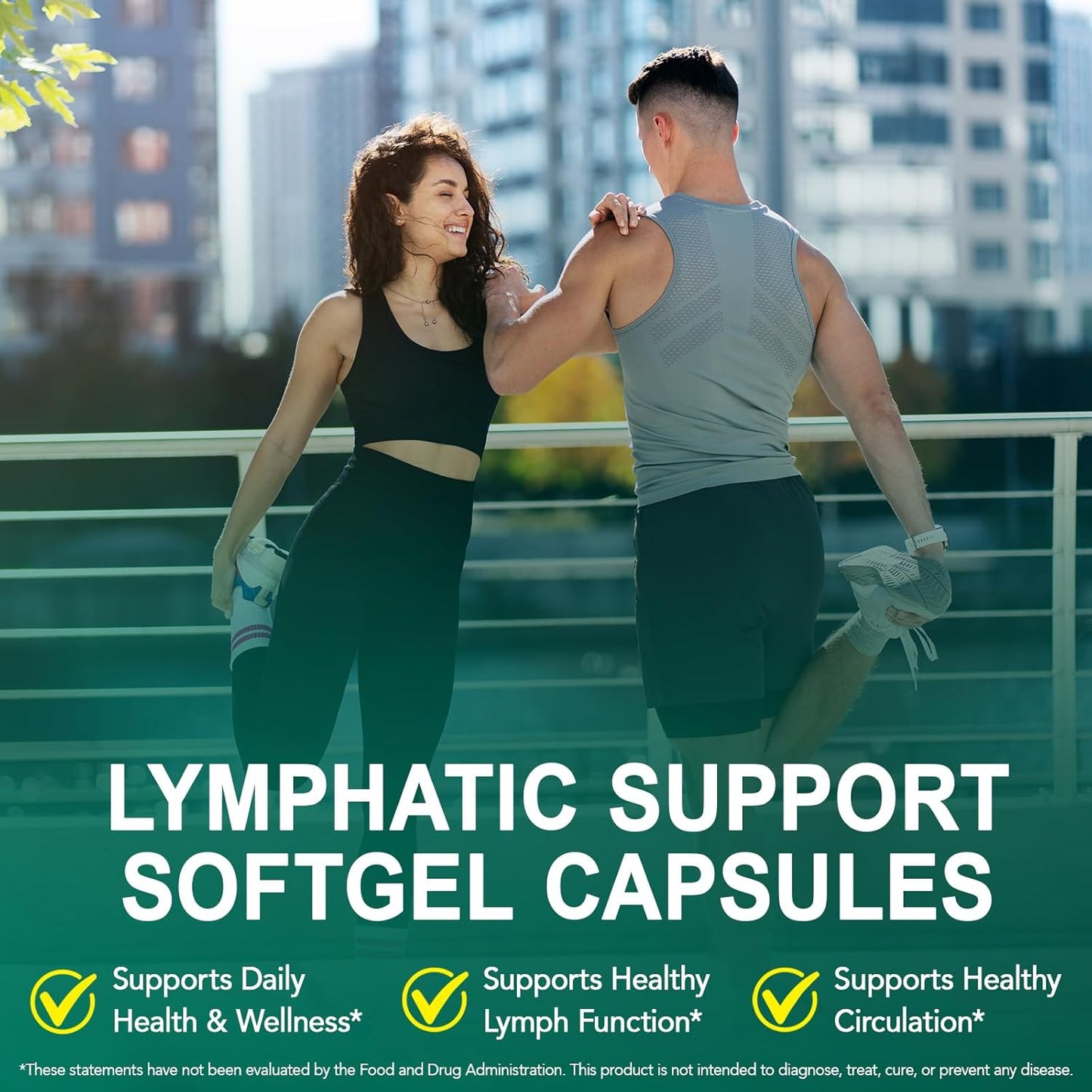 Lymphatic Drainage Supplement - 21-in-1 Botanical Blend for Detox & Circulation | 240 Softgels, 4,275 mg