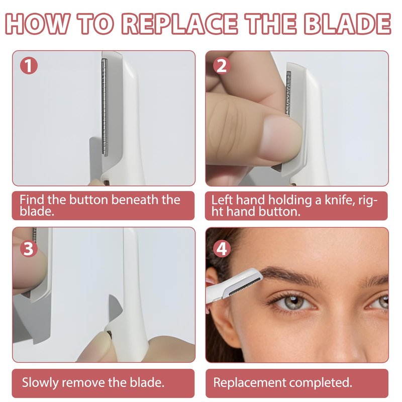 Nextpal 8-Pack Replacement Heads, Replacement Accessories for Flawless 2.0 Facial Hair Remover, Upgraded Exfoliation Blades with Safety Micro-Guards, Includes Cleaning Brush