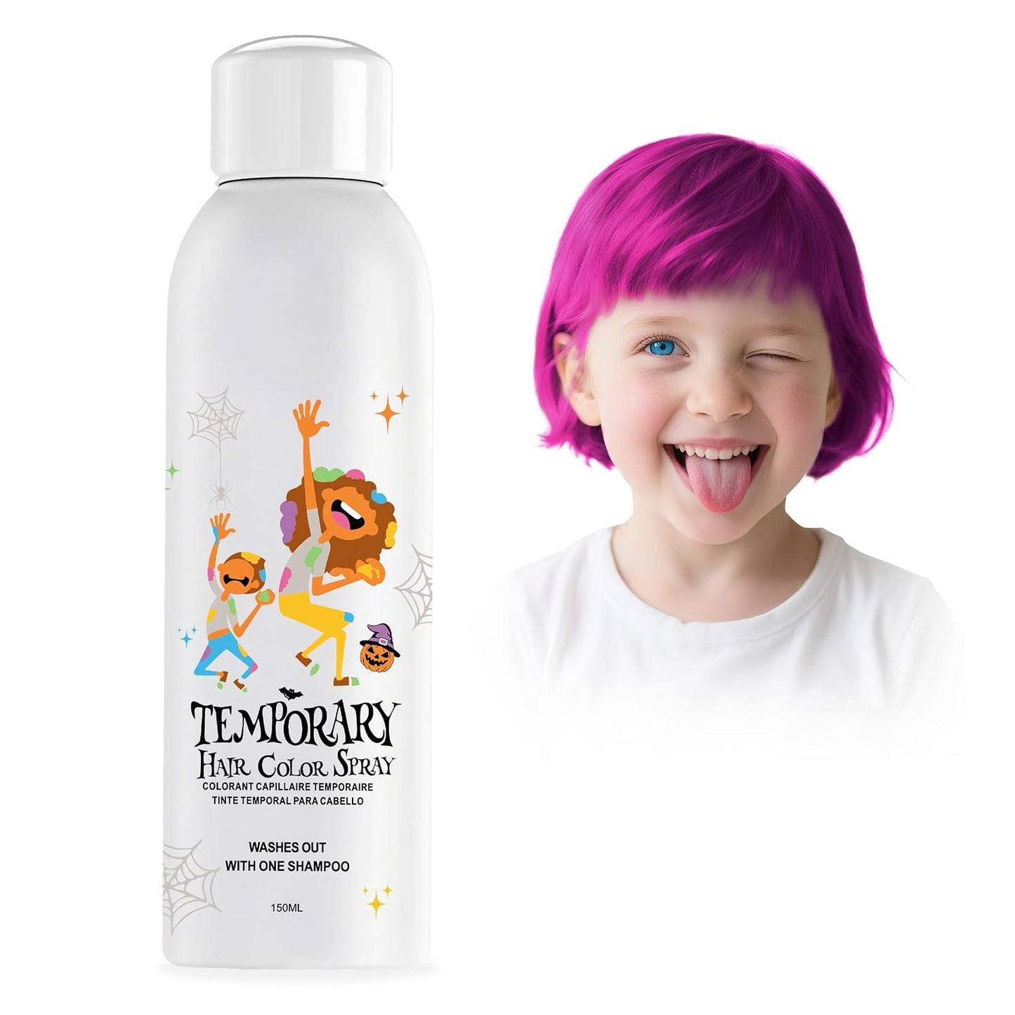 Gold Temporary Hair Color Spray - Instant Silver Hair Dye for Parties | 150ml Washable & Disposable