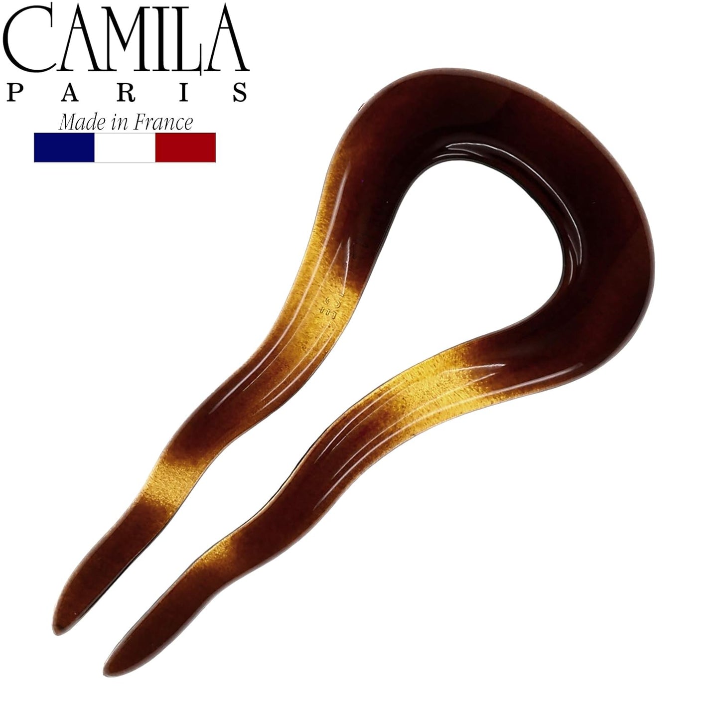 French Twist Hair Clip - Tortoise Shell U-Shaped Pin for Wavy Hair | Flexible Styling Accessory for Updos