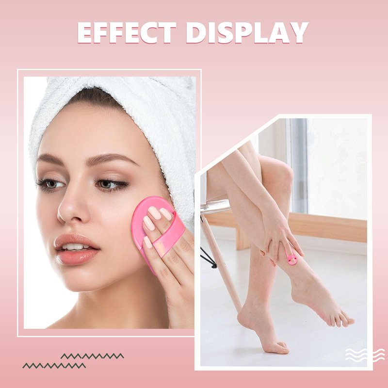 102 Piece Smooth Away Exfoliation Kit for Women and Girls - Smooth Legs and Facial Hair Removal Pads in 2 Sizes, 100 Pieces Fine Black Sandpaper for Lips and Skin