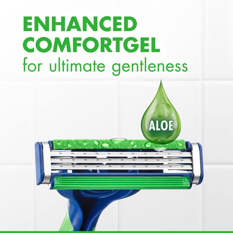 Gillette Sensor3 Sensitive Men's Disposable Shaving Razors, 12 Count