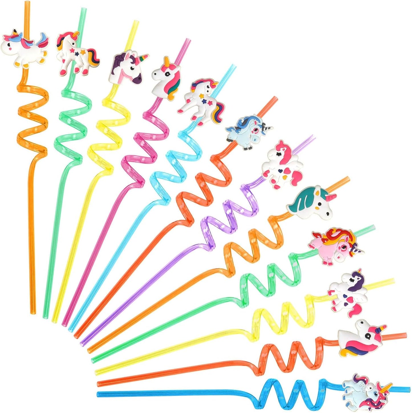 Spider Web Straws - Superhero Theme Party Favors | Plastic Silly Straws for Birthday Goodie Bags & Decorations