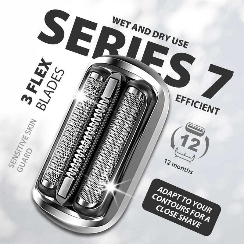 Series 74s Replacement Shaver Heads for Series 7 - Compatible with 7120s, 7125s,7127cs,7171cc,7175cc,Precision Blades Electric Razor Replacement Heads for Men, Fits All S7 Shavers.