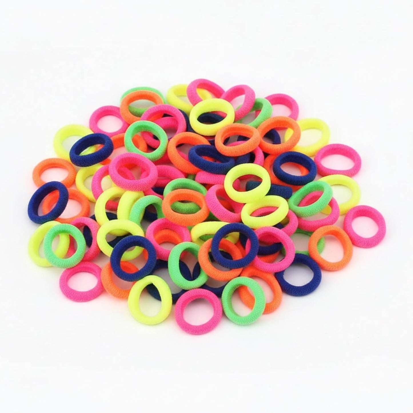 100 Pcs Hair Ties for Girls Colorful Small Rubber Bands No Damage Elastic Band Soft Ponytail Holders (Color B)
