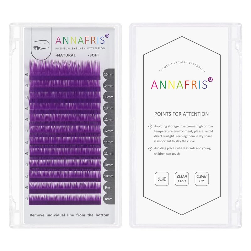 Colored Eyelash Extension Classic Pink 0.07 D Curl 8-15mm Mixed Volume Lash Extension Individual False Eye Lashes With Color By ANNAFRIS (Classic Pink,0.07 D 8-15mm Mix)