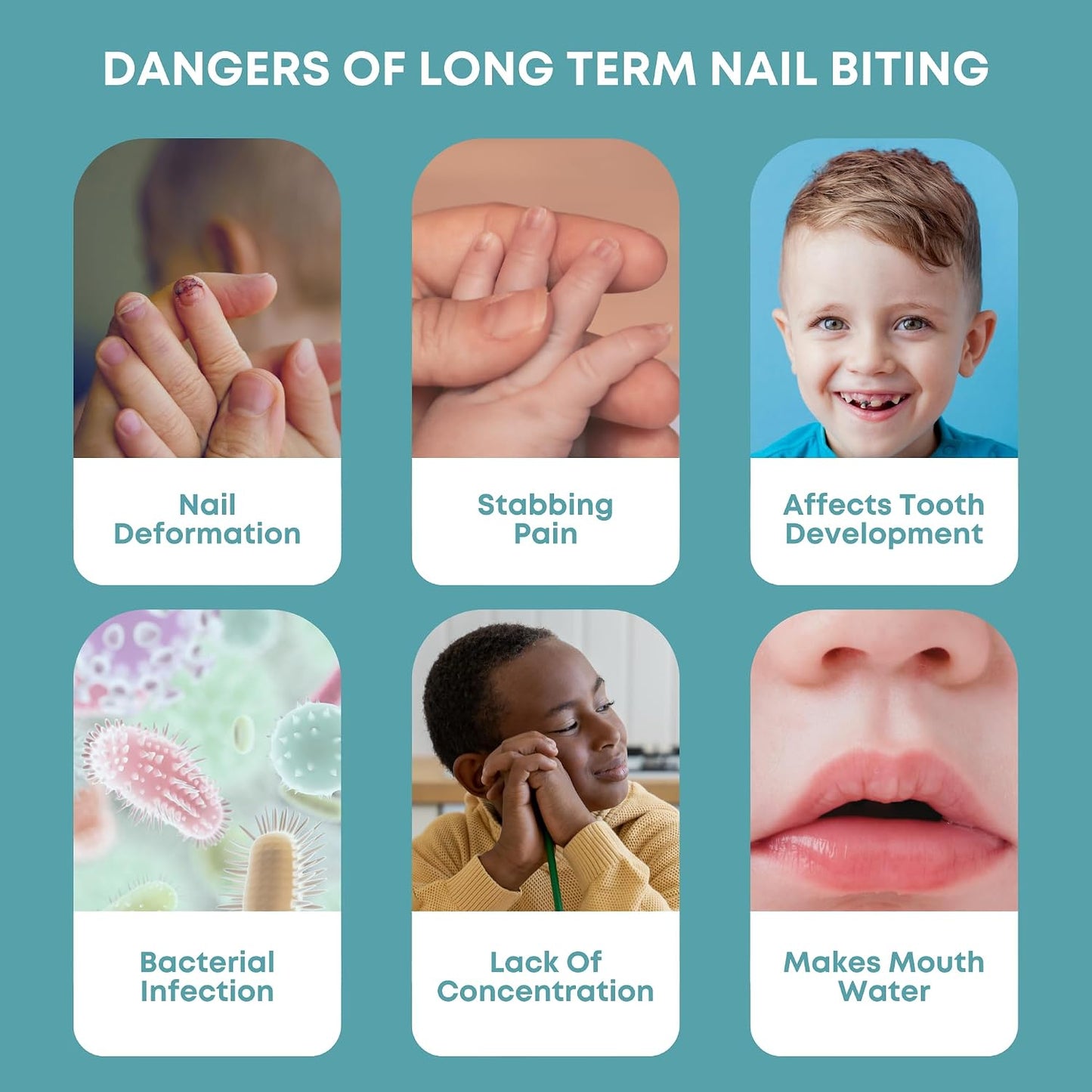 Natural Nail Biting & Thumb Sucking Solution - 100% Safe Bitter Taste Deterrent | Gentle on Skin & Nails | 21-Day Results