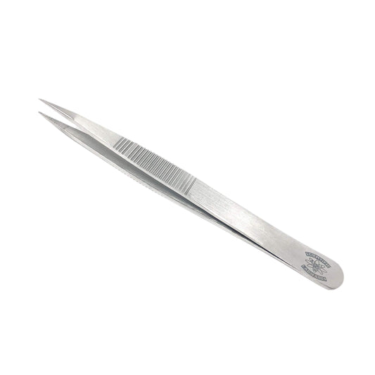 Scientific Labwares Stainless Steel General Purpose Forceps with Straight Strong Tips (4.75 in. (120mm), Serrated Tip and Grip)