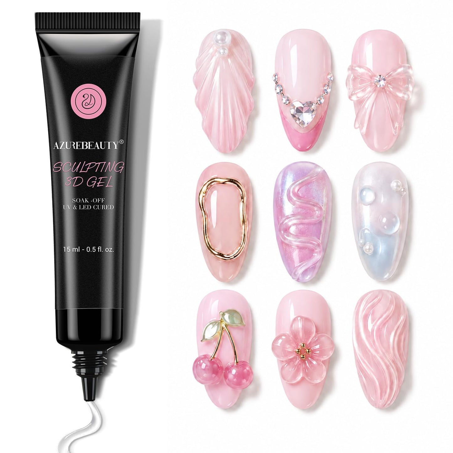 Extra Short Almond Nail Tips - 600pcs Pre-Etched Soft Gel | 15 Sizes for DIY Manicure & Nail Art