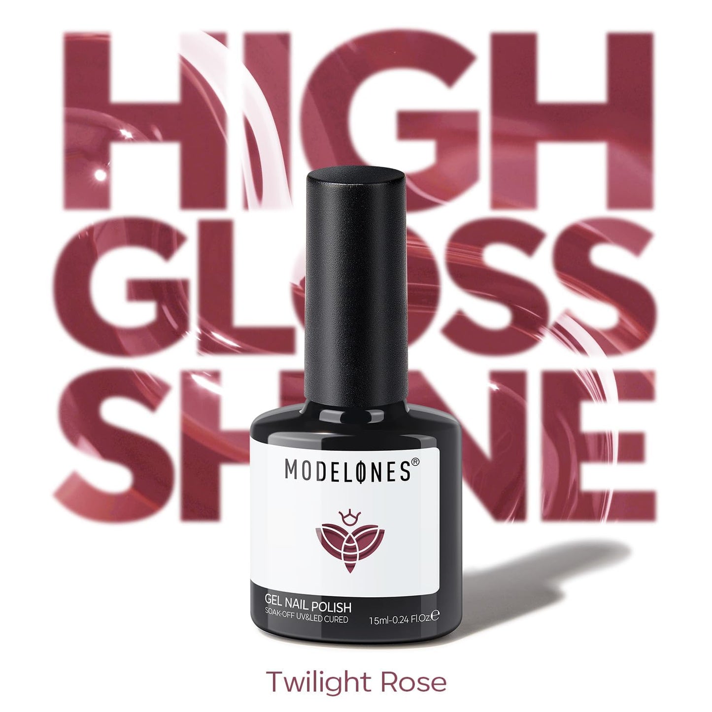 Purple Gel Nail Polish - Plum Rosy Soak Off Nail Art for Valentine's Day | 15 ML