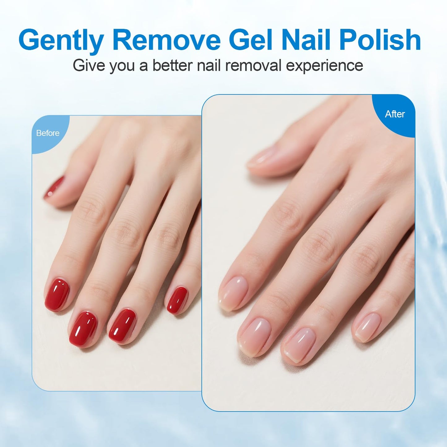 JODSONE Acetone-Free Nail Polish Remover 8.45 Fl Oz Gel Nail Polish Remover Professional Soak off for Acrylic Nail Remover and Removal Gel Nail Polish for Home Salon