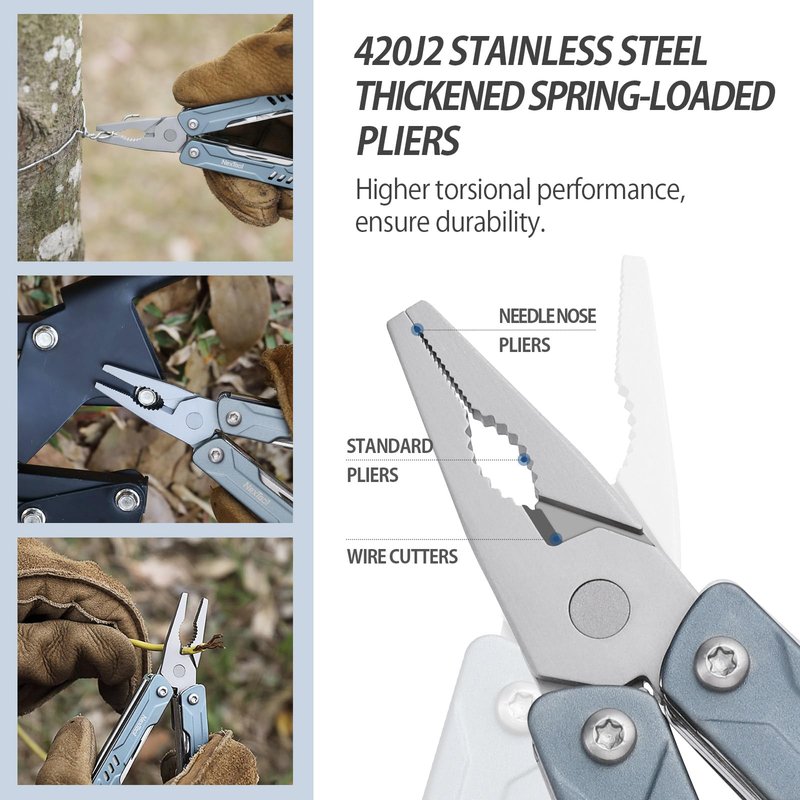 NexTool Mini Sailor S11 Keychain Multitool, 11-in-1 Compact EDC Pliers with Pocket Knife, Scissors & Screwdrivers, Lightweight Small Multitool for DIY, Travel, Camping, and Gift, Cool Gadget for Men