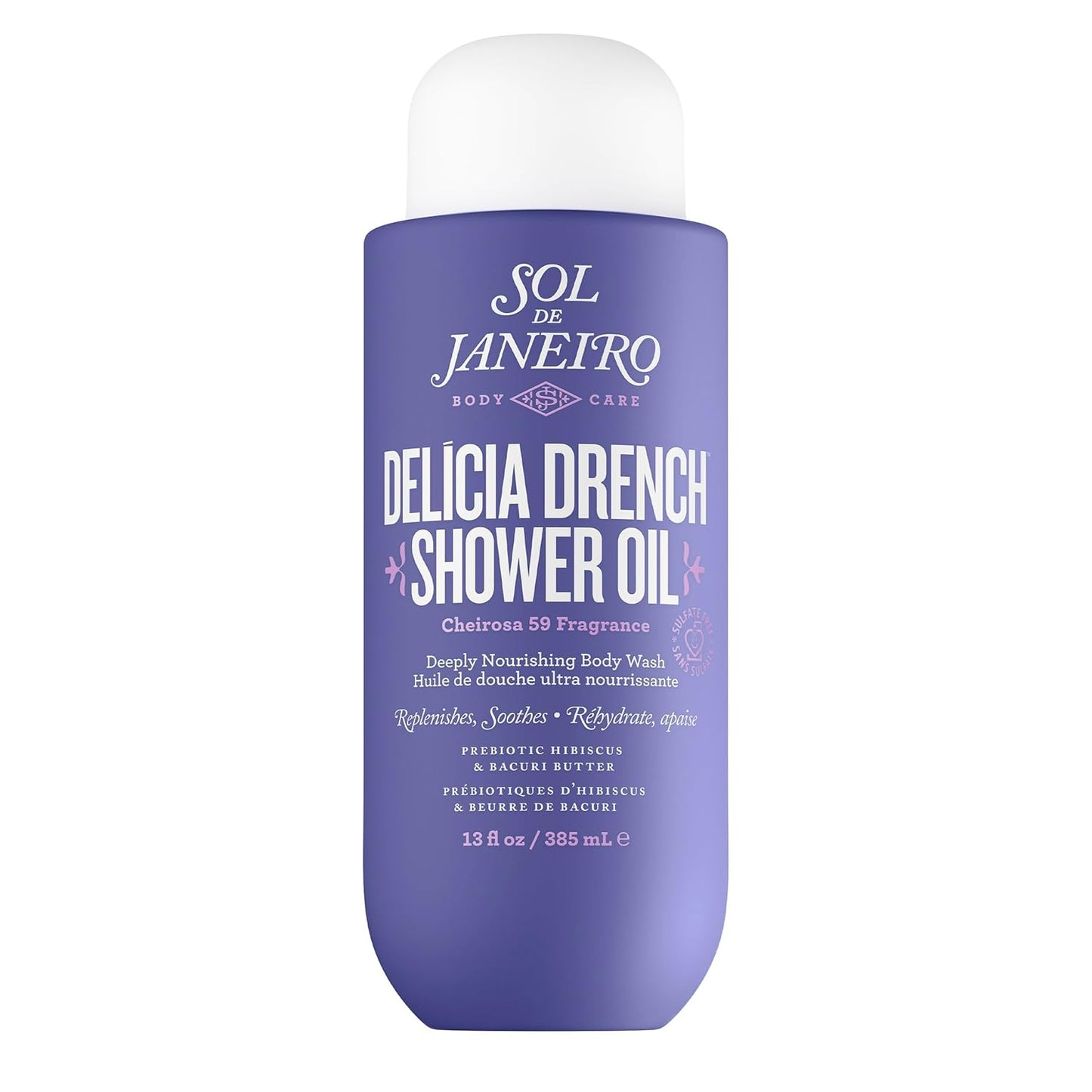 Delicia Drench Shower Oil - Deeply Nourishing Body Wash for Soft Skin | 10 Fl Oz