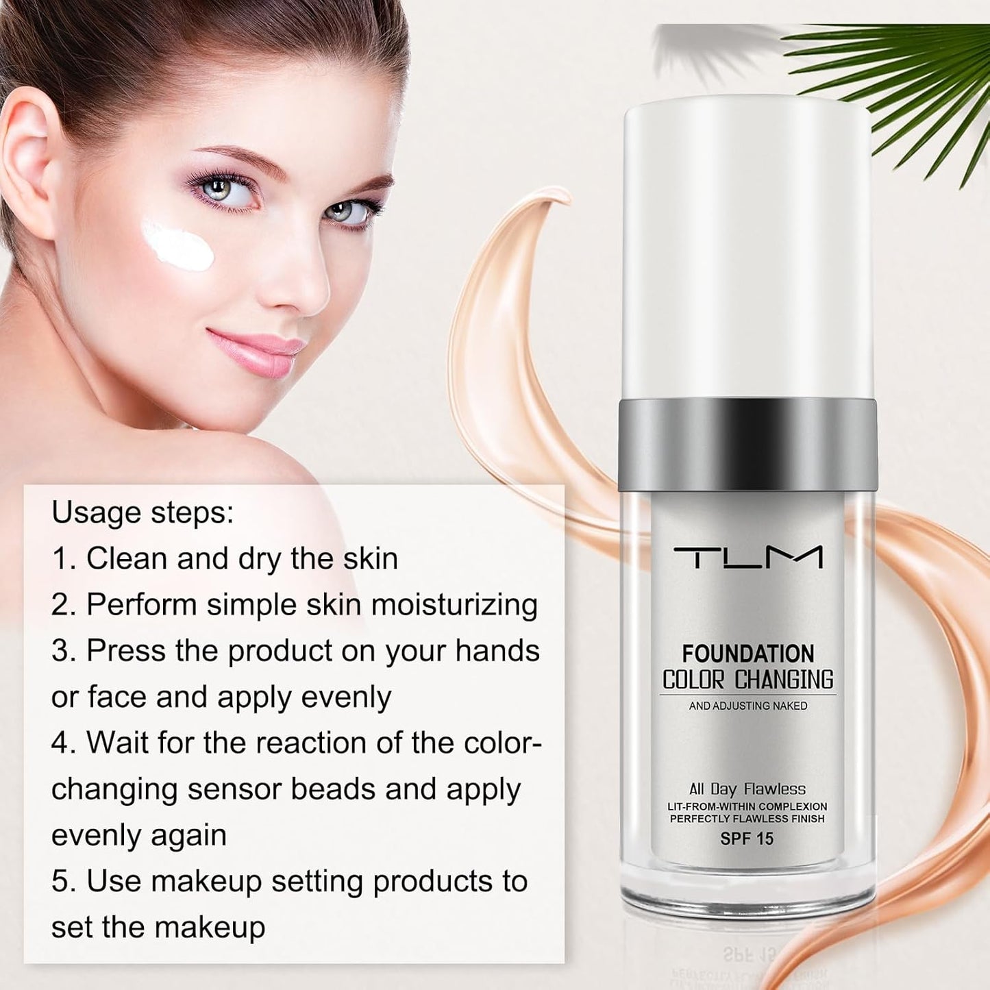 Color Changing Foundation - Moisturizing Liquid Sunscreen | 2 Pack, 30ml