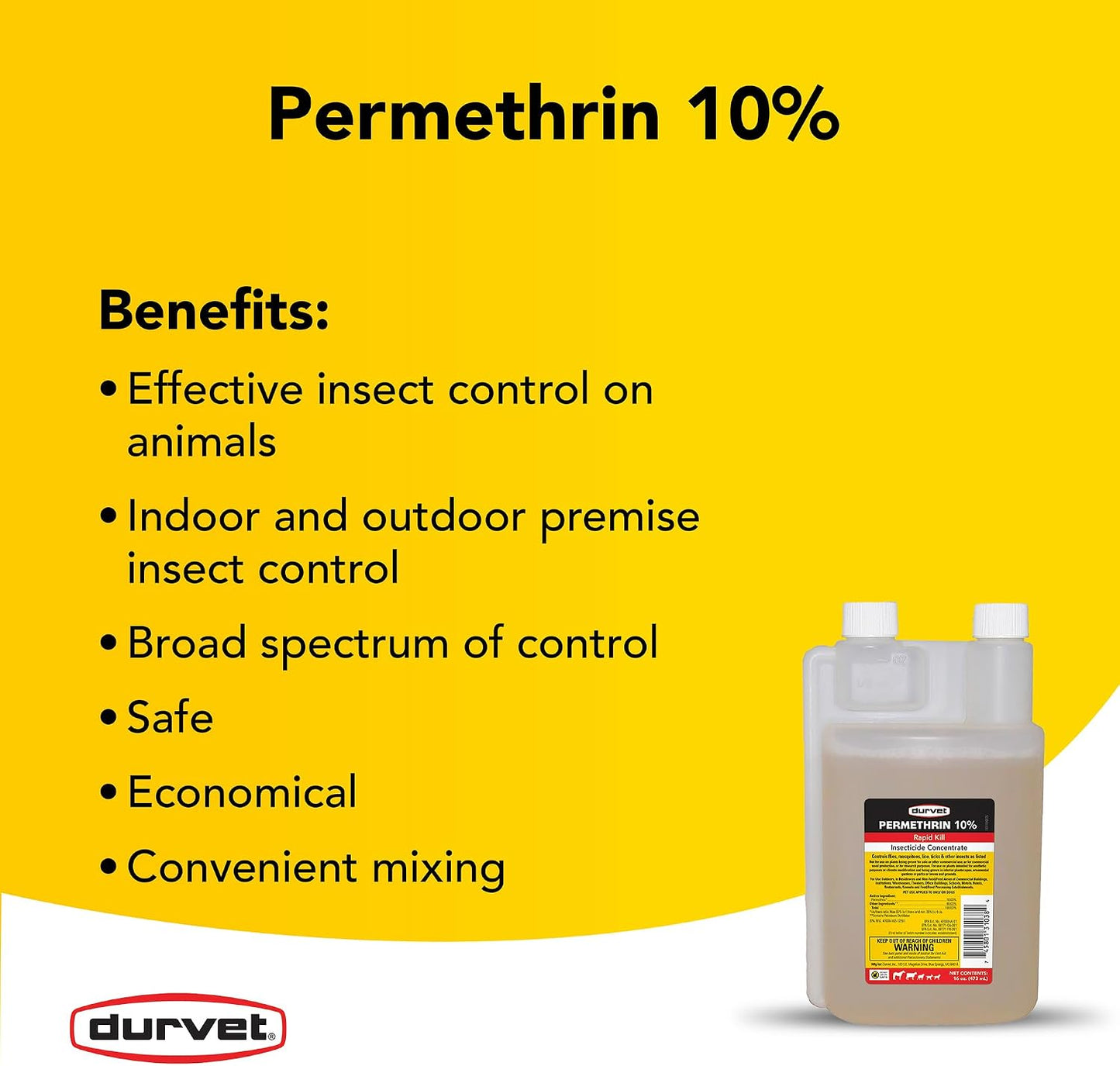 Permethrin EC 10% Insecticide Solution - Effective Pest Control | 32 Oz