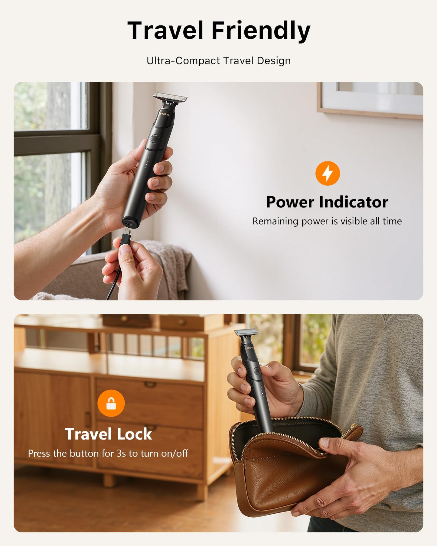 Trimcoo [2026 Upgraded Beard & Body Hair Trimmer for Men [All-in-One] USB-C Fast Charging, Groin & Ball Hair Painless Electric Shaver, Travel Razors, Waterproof Wet/Dry Groomer, Black(Lite)