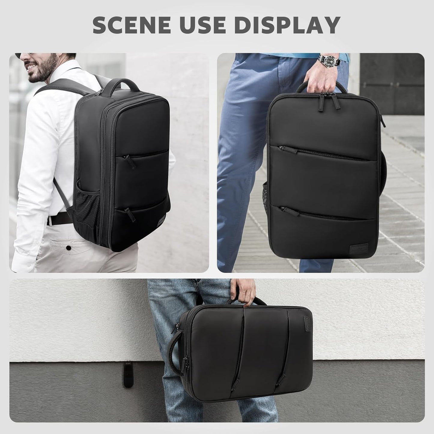 Barber Bag - Insulated Pocket Portable Backpack for Clippers & Supplies | Water-Resistant Black Hairstylist Case