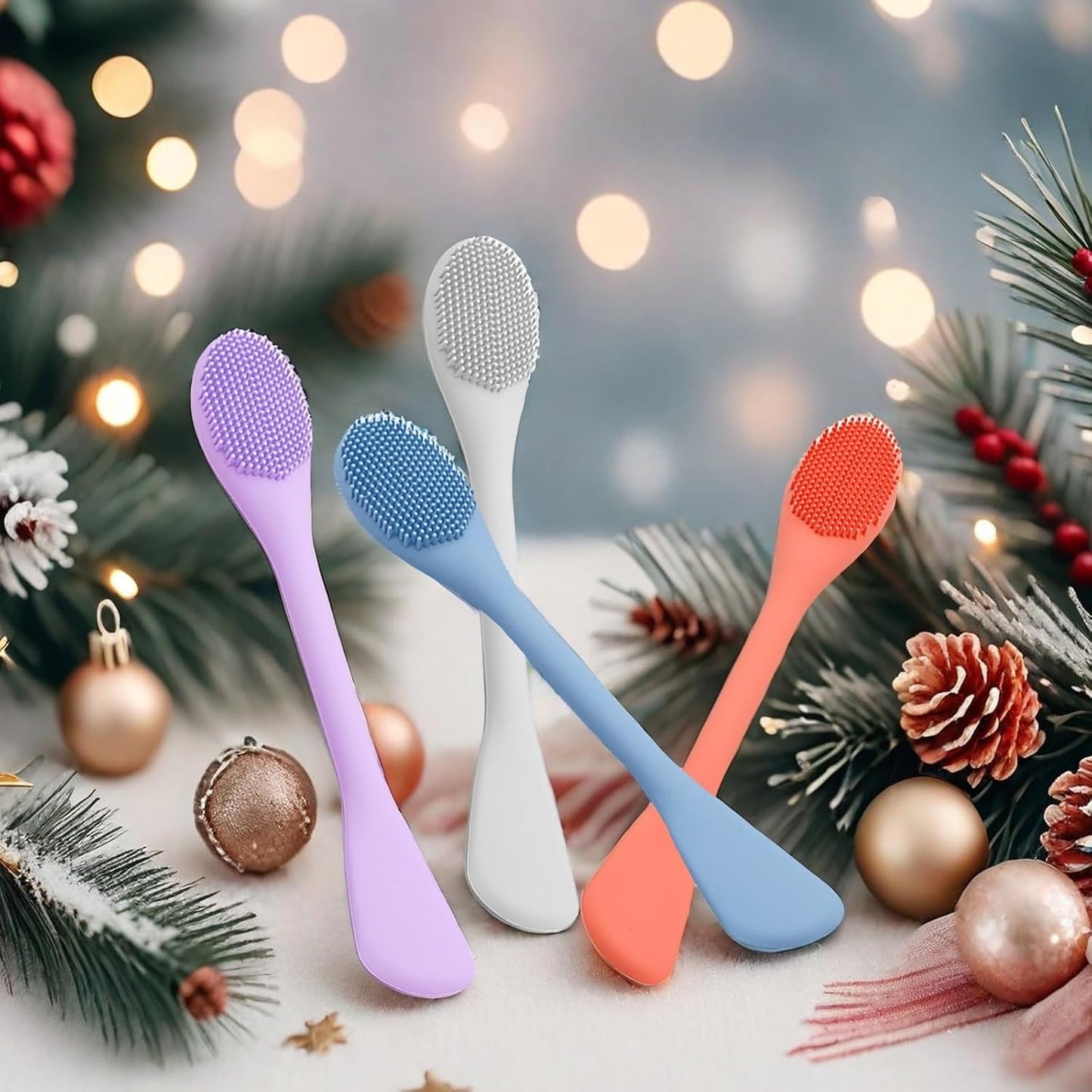 Silicone Face Mask Brush - Gentle Exfoliating Scrubber for Mud, Clay & Charcoal Masks | Applicator Tool