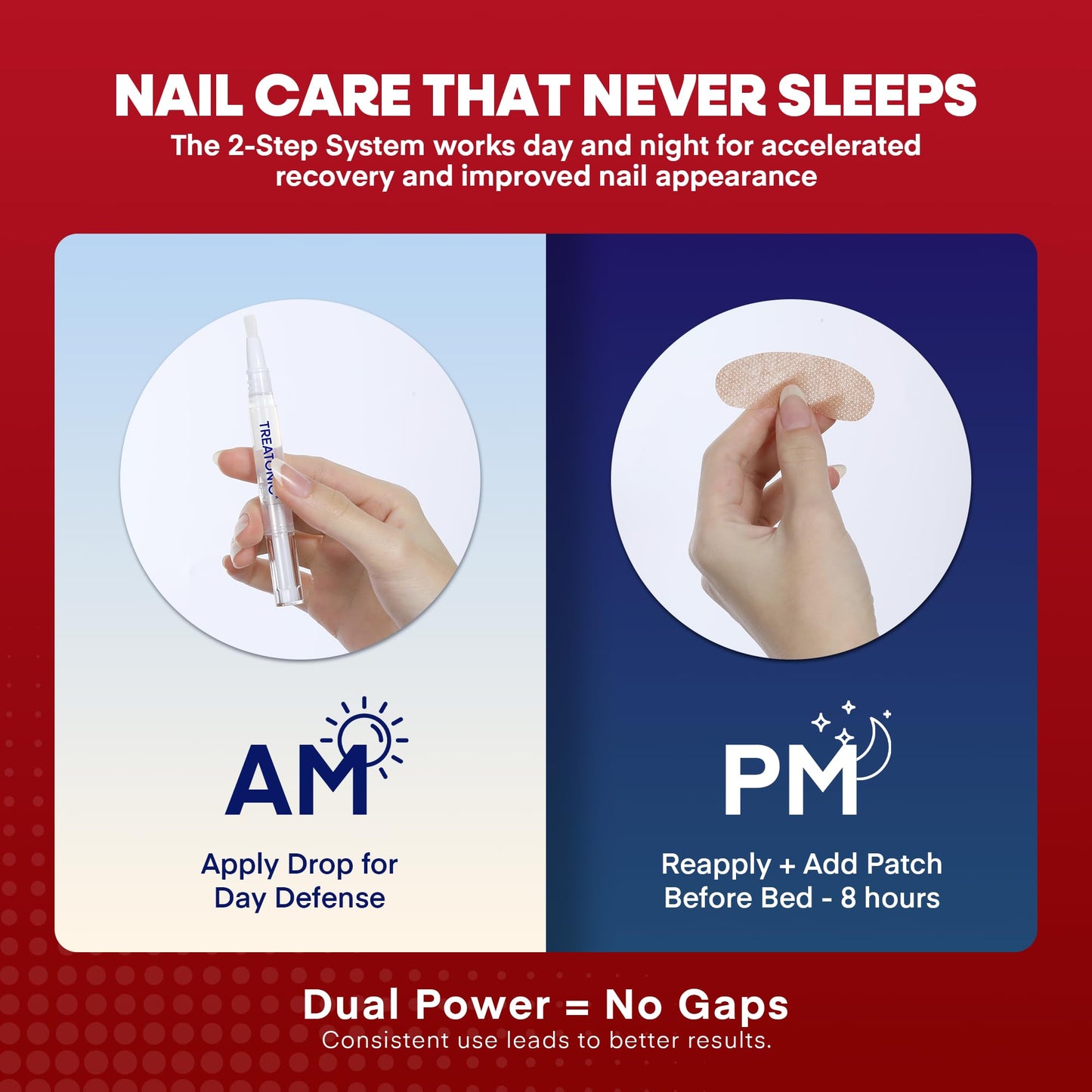 Treatonic Toenail Treatment Kit: Toe Nail Solution with Pen & Patches - 21-W5N N-TERT