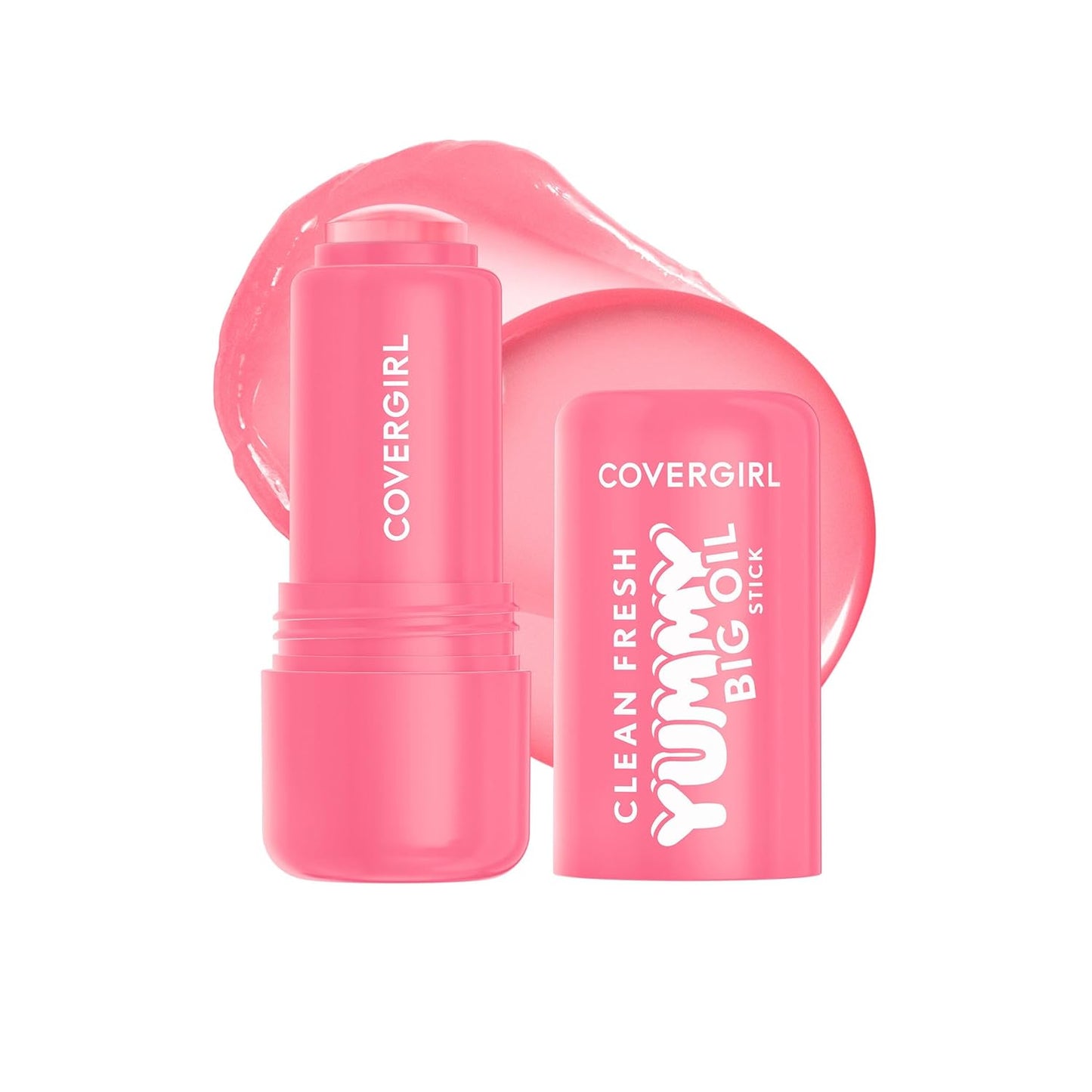 COVERGIRL Clean Fresh Yummy Big Oil Stick | Flavored Lip Oil, Dewy Finish - 130 Berry Big Deal (Sheer Rich Berry)