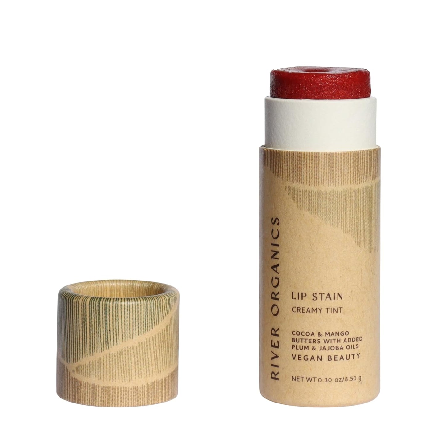 Organic Lip Stain - Zero-Waste Vegan Formula, Long-Lasting Color in Fig | 0.30 oz / 8.45 g