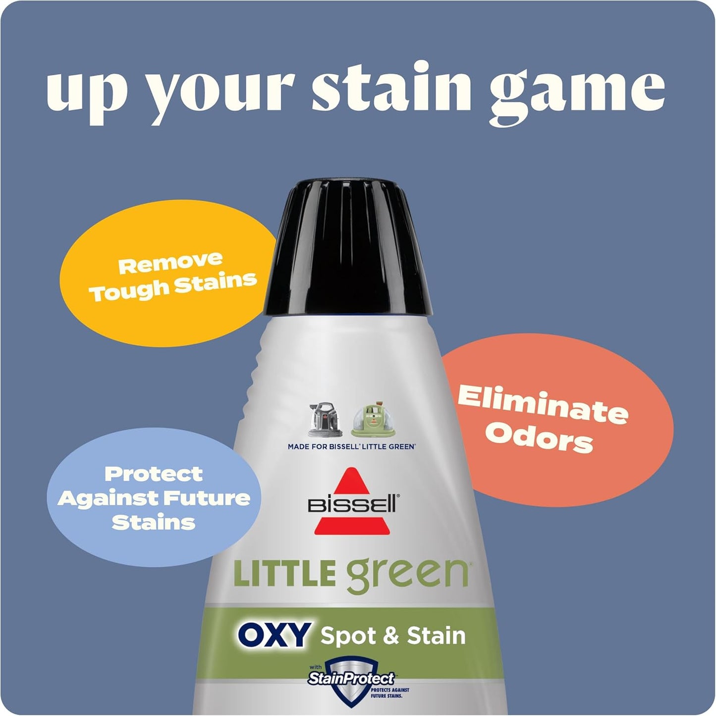 BISSELL Little Green Mini Portable Carpet Cleaner - HydroRinse Self-Cleaning Tool | Tea Green, 4" Tough Stain Tool