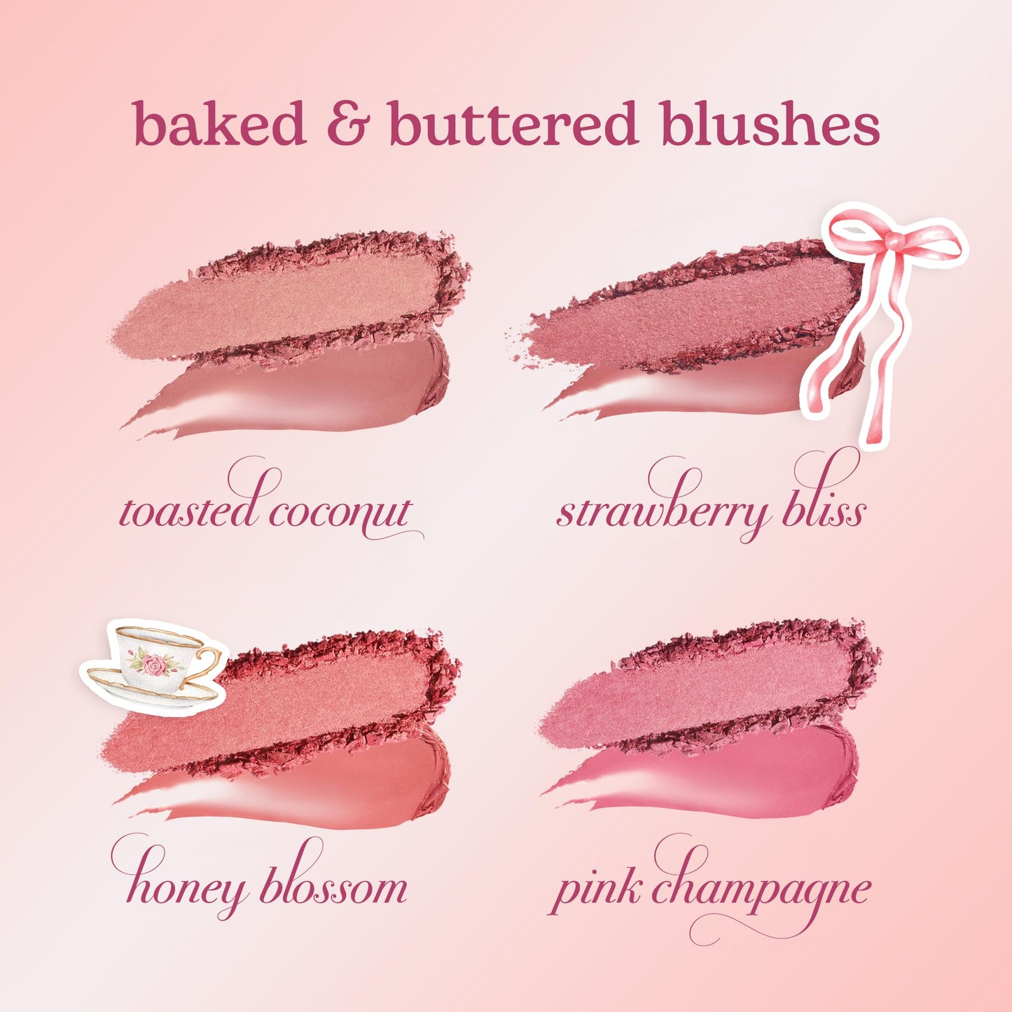 tarte macaron blush & glow duo - Multi-Use Longwear Makeup with Peptides, Cream & Powder Blush Duo with Blend Bar for a Buildable Bright Lifted Look, Vegan & Cruelty-Free, full size, pink champagne