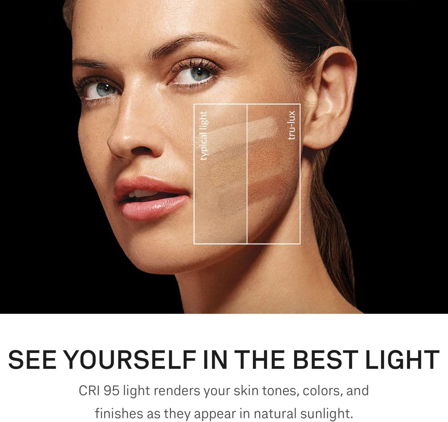 Sensor Mirror Trio - 1X 5X 10X Magnification Round Makeup Mirror | Tru-Lux® Light, Adjustable Brightness, Brass Steel