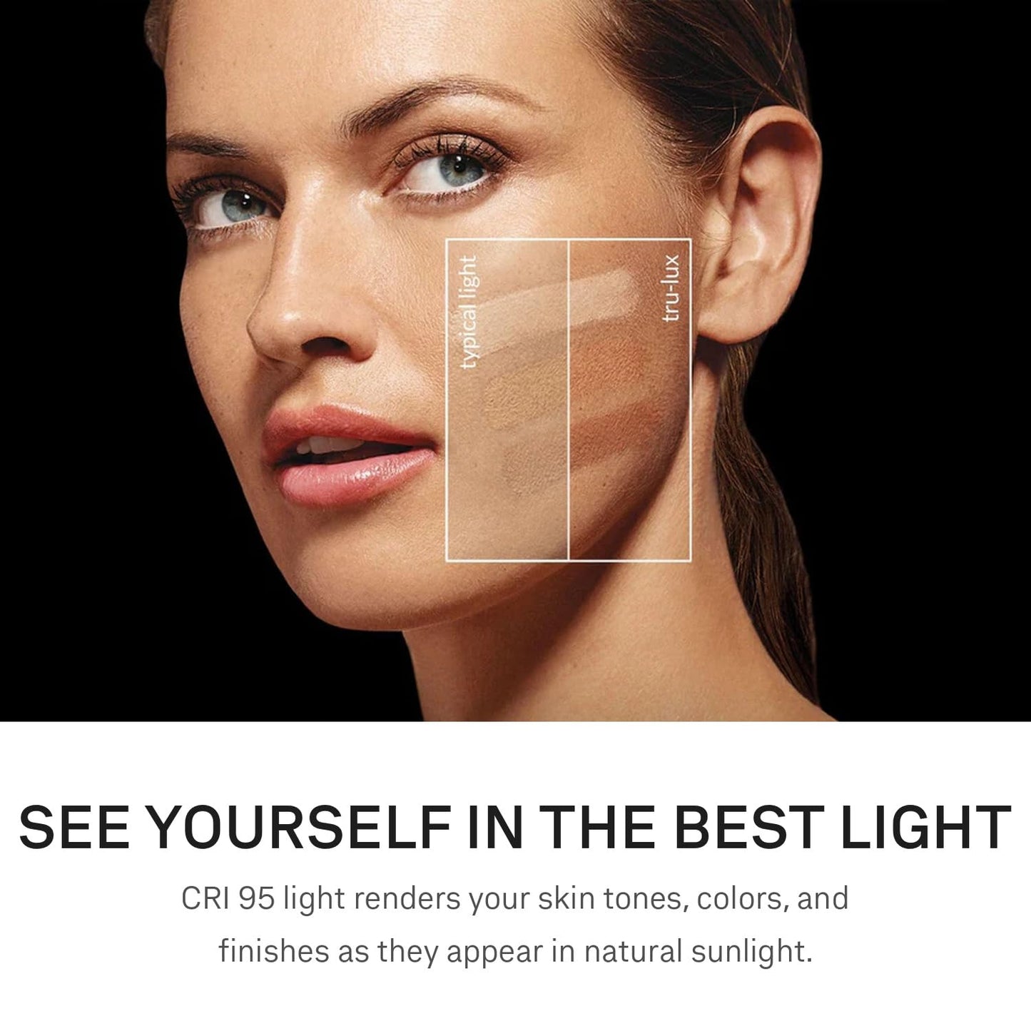 simplehuman Sensor Mirror Trio, 1X 5X 10X Magnification, Round Rechargeable Beauty Makeup Mirror, Tru-Lux® Full-Spectrum Light, Dual Light Settings, Adjustable Brightness, Matte Black Steel