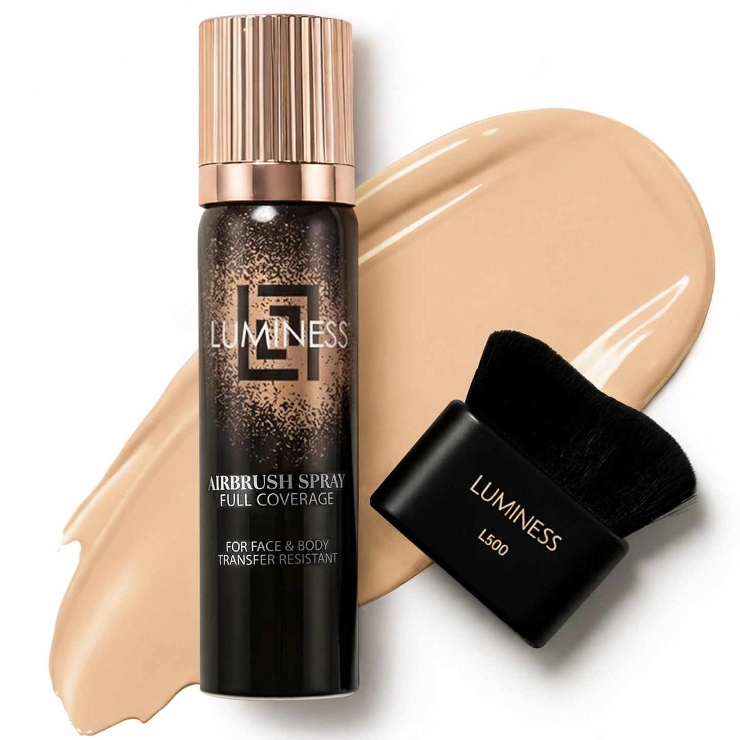 LUMINESS Airbrush Body Coverage Perfector - Waterproof Tattoo Cover Up Makeup | Full Coverage Foundation, 18-Hour Wear