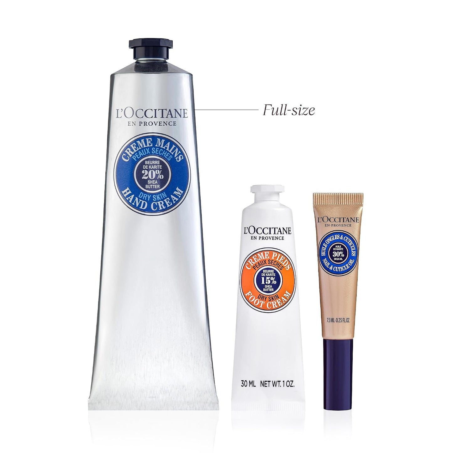 L’Occitane Nourishing Mani-Pedi Gift Set | Shea Butter Hand & Foot Cream Trio for Daily Self-Care