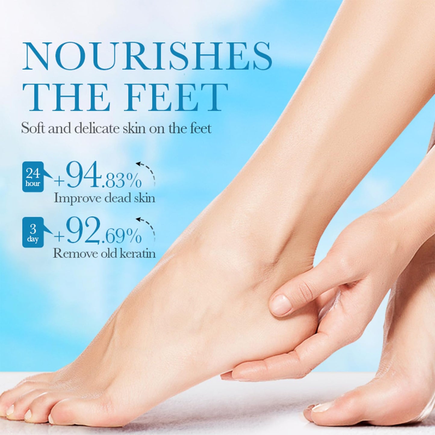 JoanofArc Moisturizing Foot Mask with Aloe Vera, Hydrating Foot Masks for Dry Cracked Feet, Foot Care Mask Skin Moisturizer for Soft and Smooth Touch Feet, Men Women, 4 Pairs