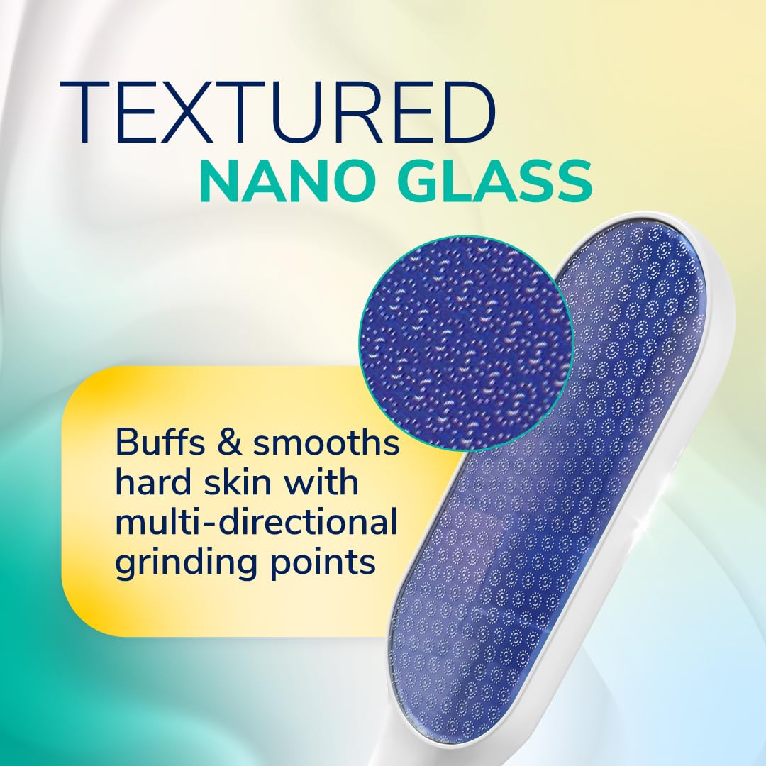 Dr. Scholl's Foot Callus Remover - Durable Nano Glass Foot File for Smooth Skin | Hygienic Pedicure Tool