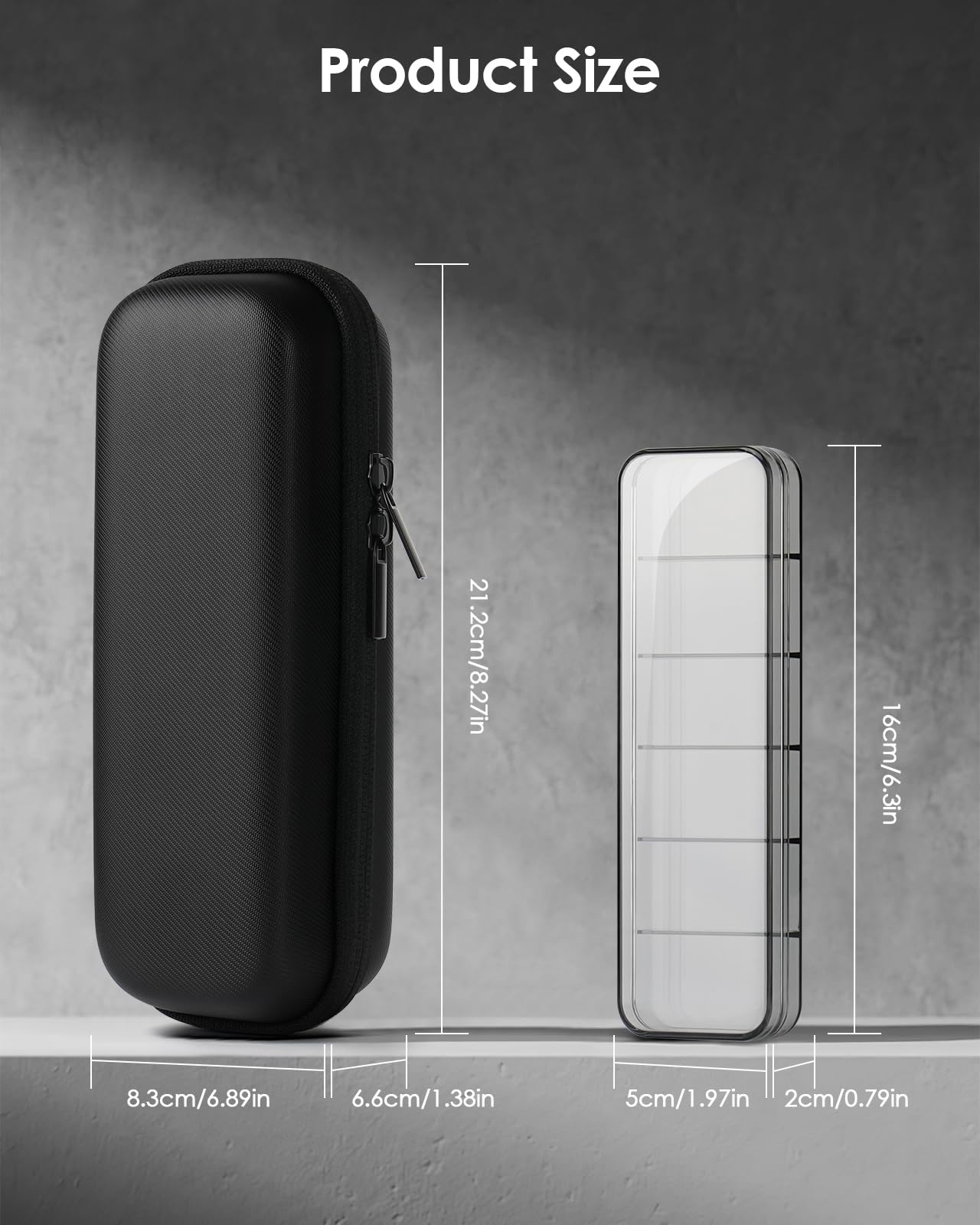 FINETCH Hard Travel Case for OBlade QP2520/QP2530/QP2620/QP2630 – Waterproof Portable Storage Bag for OBlade Hybrid Electric Trimmer & Braun Series Shaver