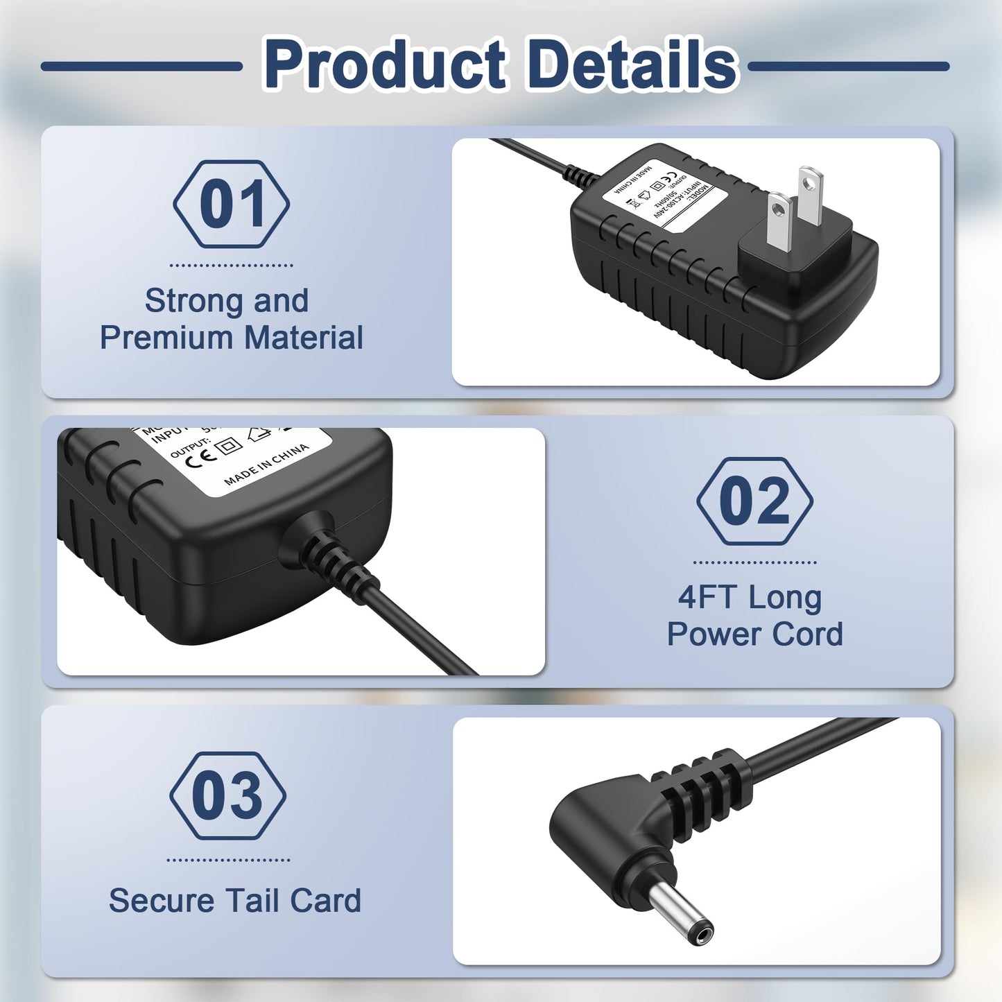 Jantoy AC Adapter Charger Compatible with Wahl Trimmer 9865 9865-2801 9888-600 9891-100 Power Cord