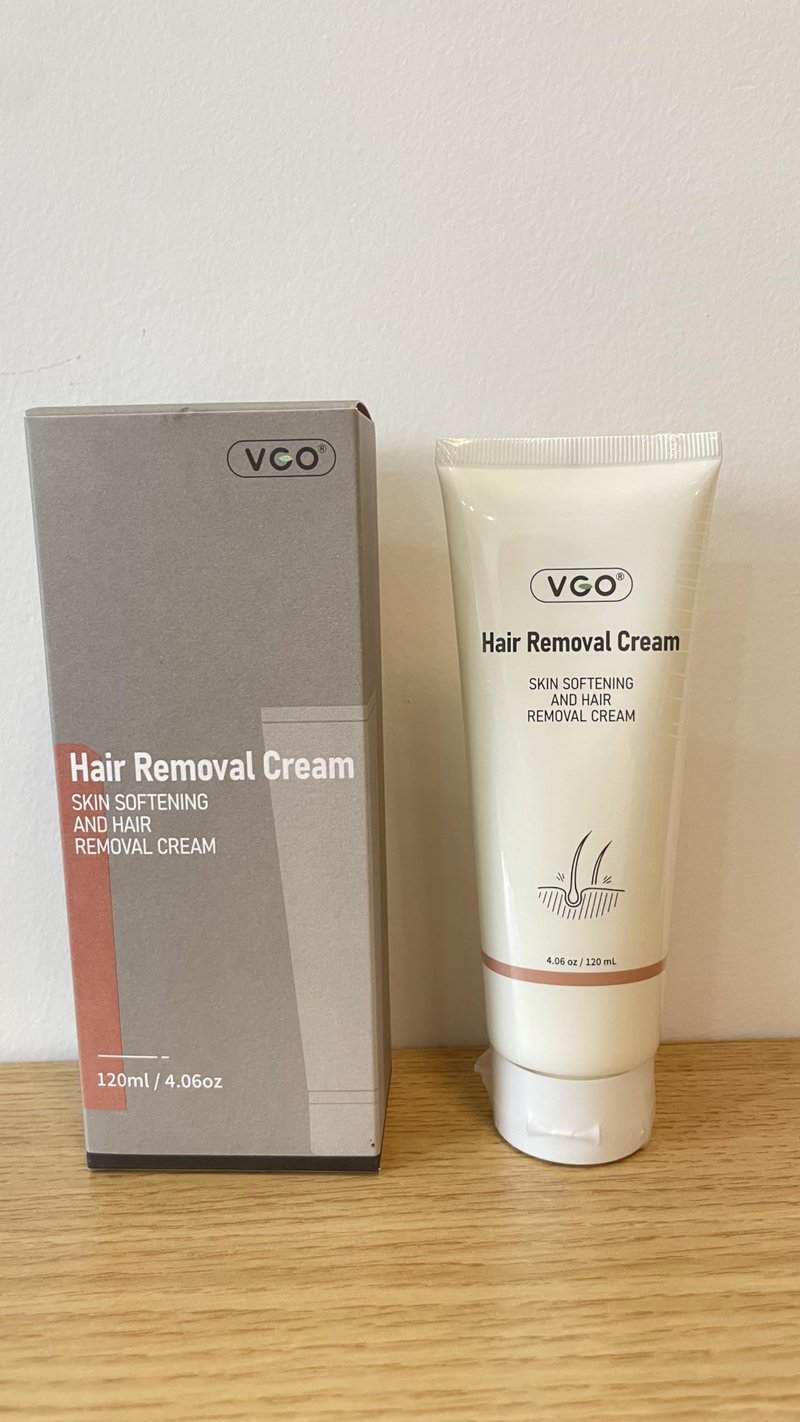 VGO Painless Hair Removal Lotion for Women & Men - For Unwanted Hair, All Skin Types, White, 4.02 oz