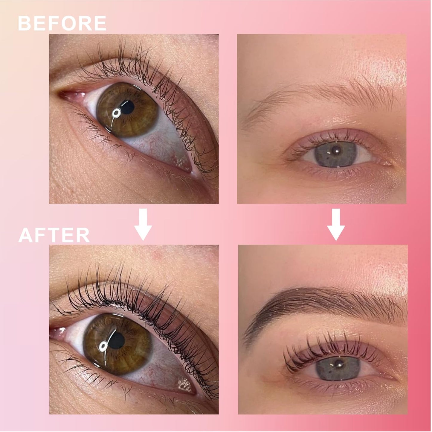 Eyelash Color Treatment, Lash and Eyebrow Coloring Kit, Lasting 6 Weeks