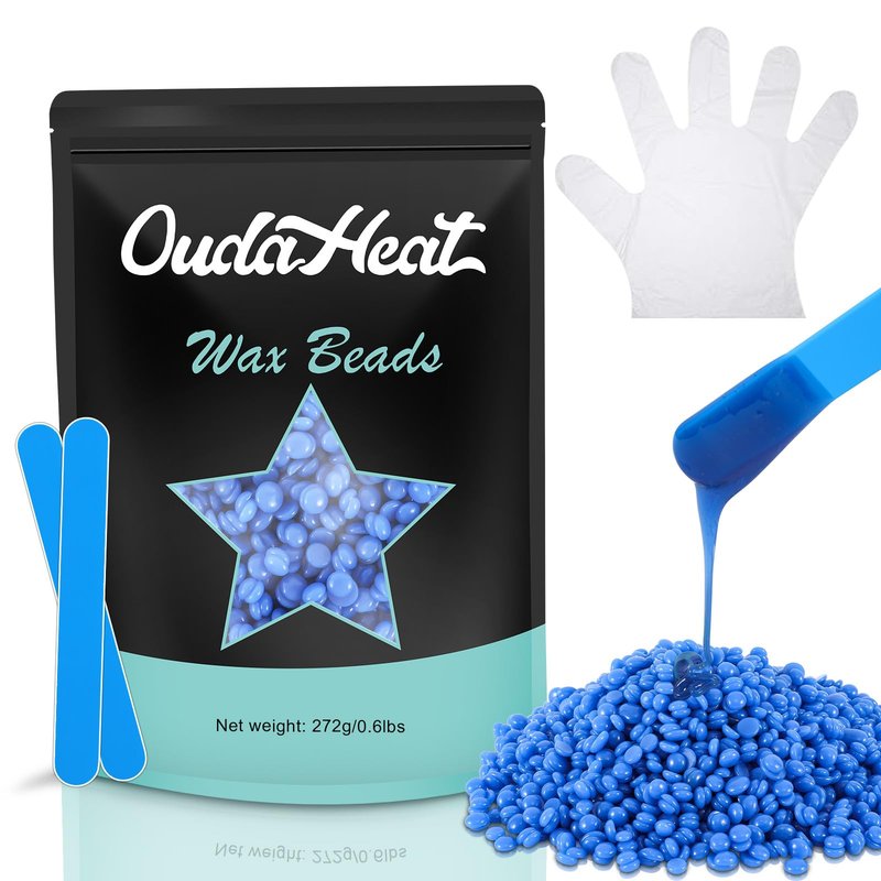 16oz Rosin-Free Hard Wax Beads, Hypoallergenic Waxing Bead for Brazilian Bikini, Professional Stripless Coarse Hair Removal Wax Beans for Sensitive Skin, Body, Face, Legs