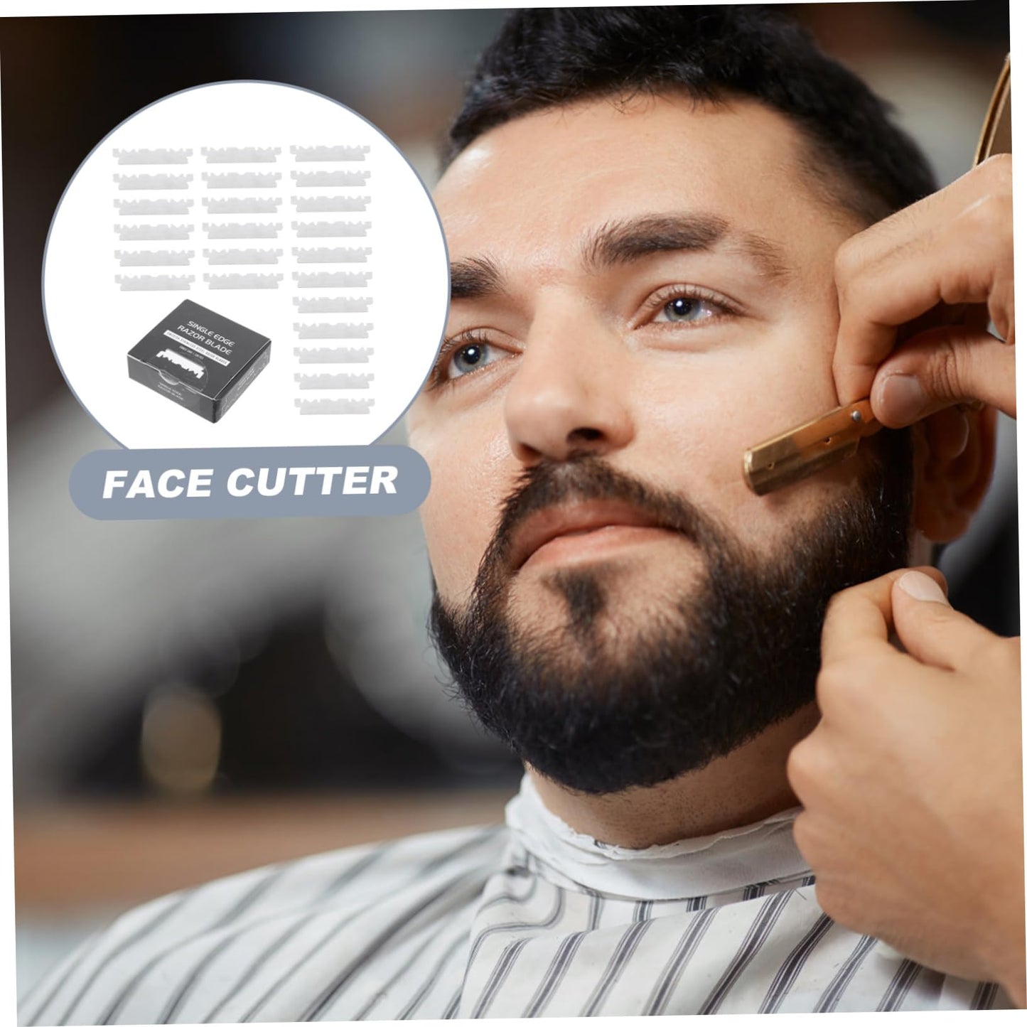 Beaupretty 100pcs Stainless Steel Safety Razor Blades for Women Eyebrow Razor Compatible Sensitive Skin Shaving Barber Face Cutter Men