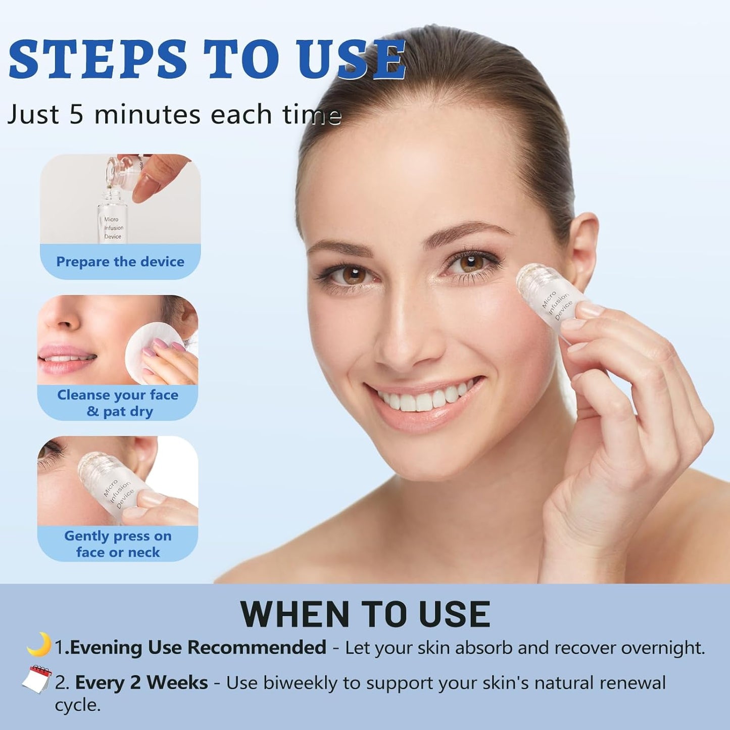 Micro Infusion Serum for Skin Care - Collagen, Peptide & Hyaluronic Acid | 0.05mm Face Stamp