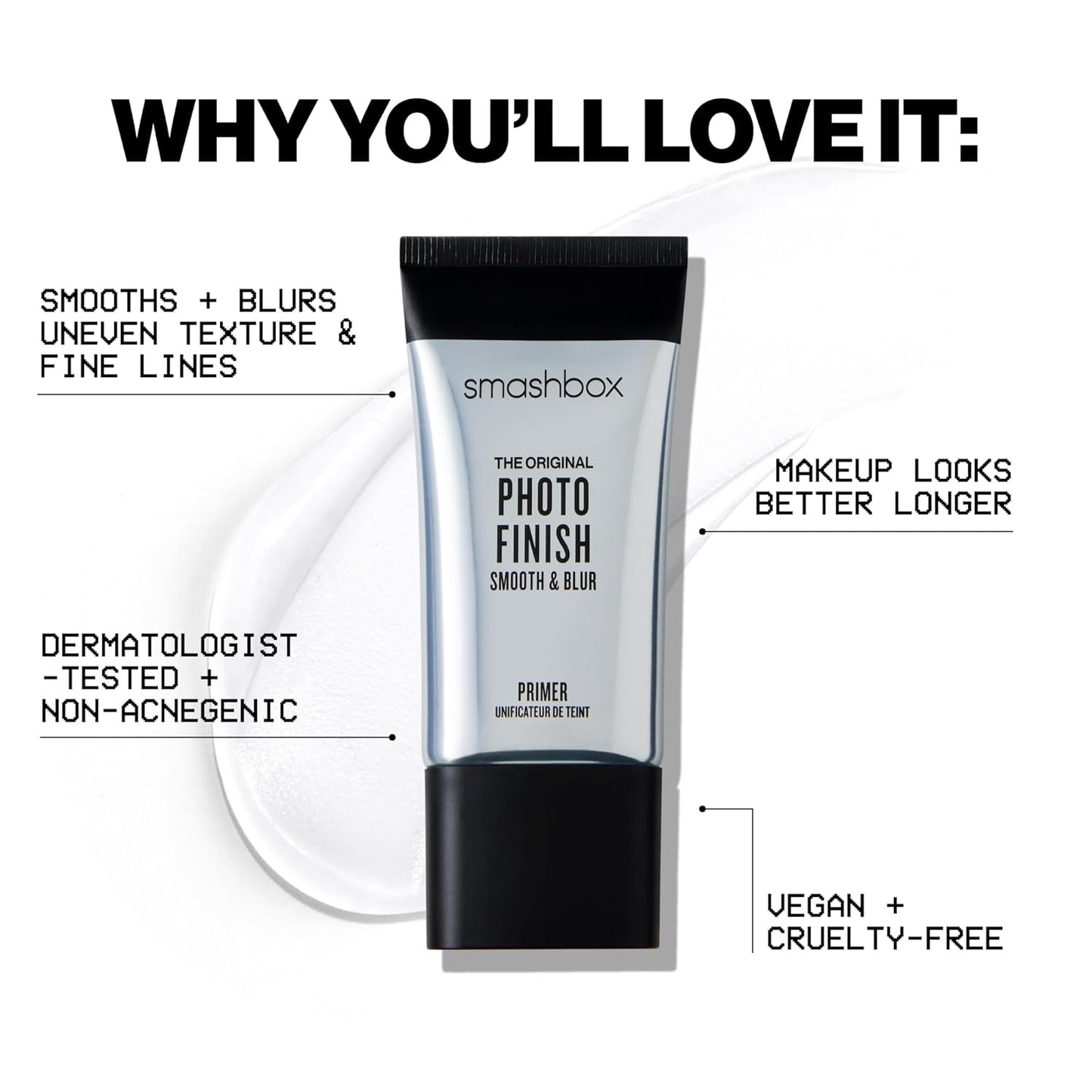 Smashbox Photo Finish Face Primers - Hydrating, Pore-Minimizing & Mattifying | Smooth Skin & Extend Makeup Wear