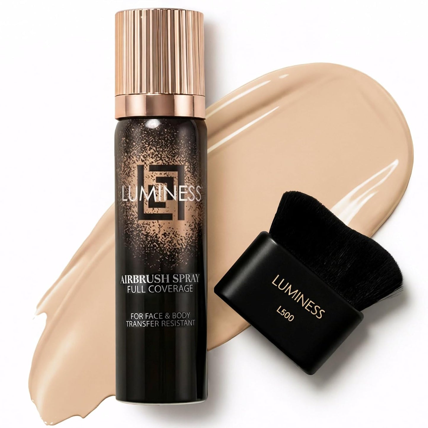 LUMINESS Airbrush Body Coverage Perfector - Waterproof Tattoo Cover Up Makeup | Full Coverage Foundation, 18-Hour Wear