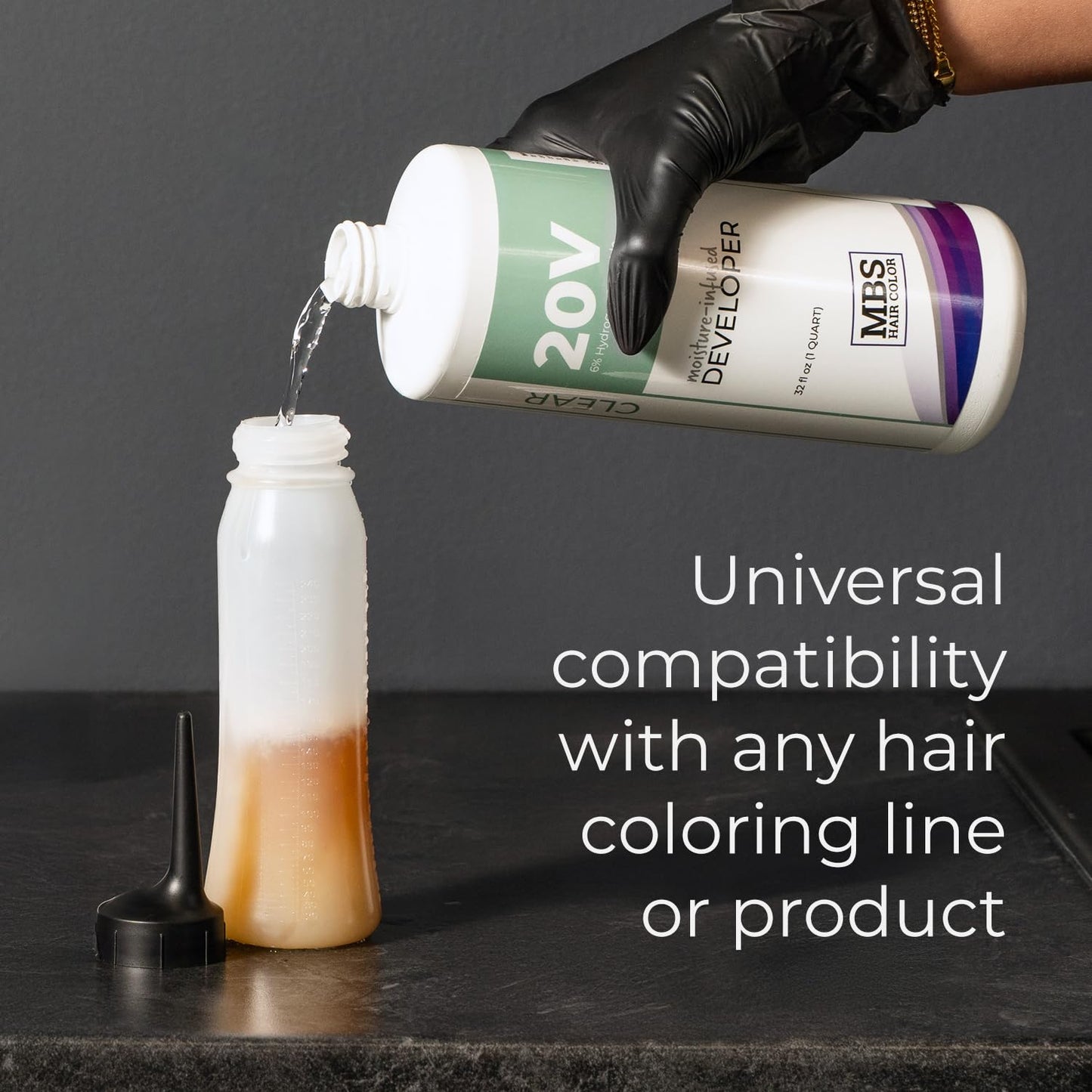 20 Volume Clear Developer for Hair (32 oz) - 6% Hydrogen Peroxide - Moisture-Infused with Glycerin - Lightweight Formula for Balayage & Foiling - Ammonia & Sulfate Free